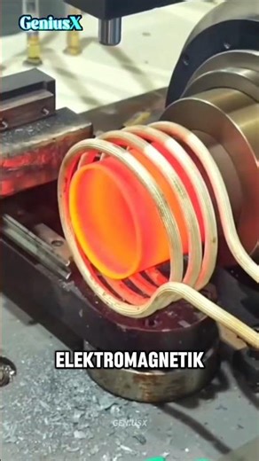 Bagaimana Logam Bisa Membara Tanpa Api? #technology #inductionheating #didyouknow