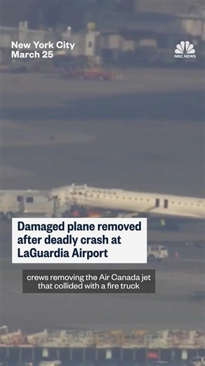 Damaged plane removed after deadly crash at LaGuardia Airport