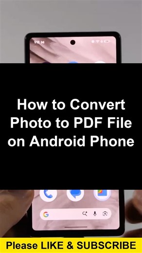 How to Convert Photo to PDF File on Android Phone
