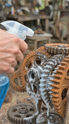 What Happens When You Clean Rusted Clock Gears?