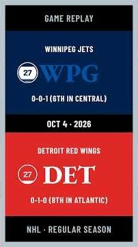 Jets vs Red Wings - Highlights (10.04.2026) #Shorts #NHLHighlights #Hockey
