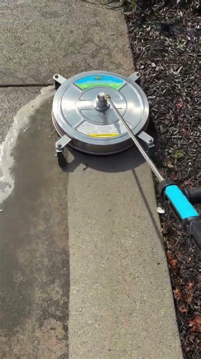 Surface Cleaner Pressure Washing Walkway [Satisfying Concrete Clean]