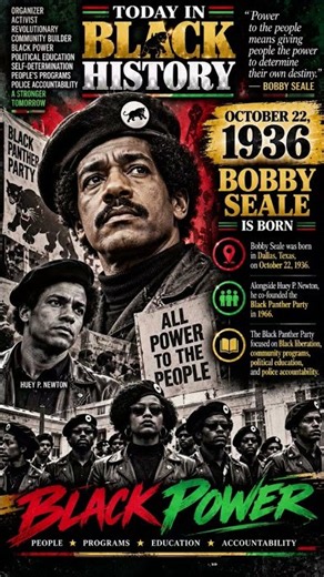 ### 🔥✊🏾 Bobby Seale: The man who helped shape the Black Power movement! #BlackHistory### 🚀