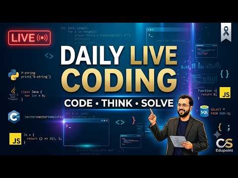 🔴 Daily Live Coding | Python Coding Questions & Problem Solving | CS Edupoint