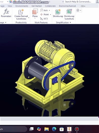 Electric Winch Assembly Animation Using Autodesk Inventor