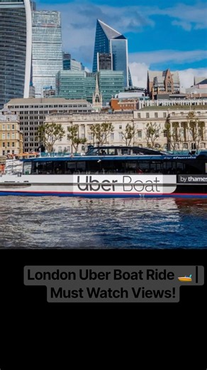London Uber Boat Ride 🇬🇧🛥️ | Beautiful Thames River Views | London Travel Vlog