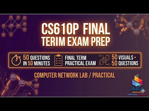 CS610P Computer Networks Labs | Final Term Exam Prep. | 50 Questions in Just 50 Minutes | 50 Visuals