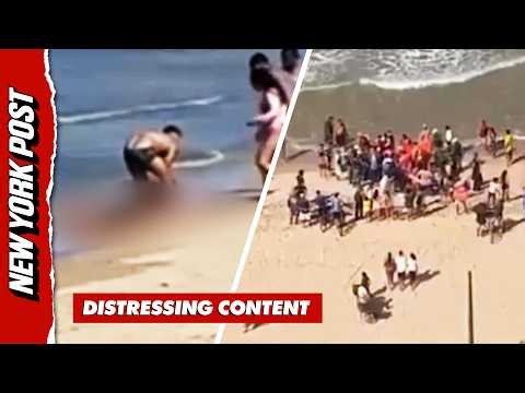 Boy Loses Leg in Terrifying Shark Attack Caught on Video at Crowded Beach