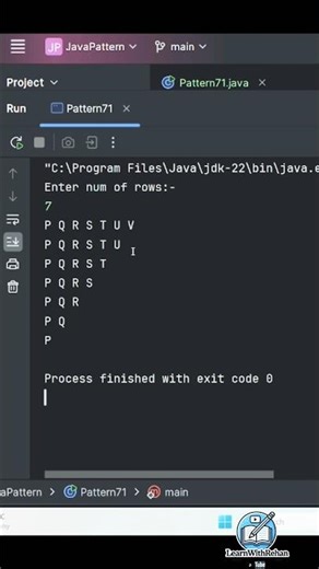 👉 Java Pattern Program ⭐ | Star Pattern Logic Explained Step by Step #coding #learnwithrehan #java