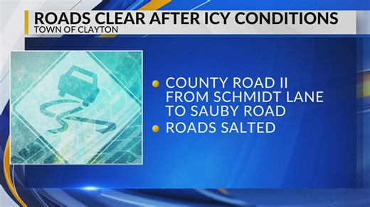 Icy conditions making roads impassible in parts of northeast Wisconsin