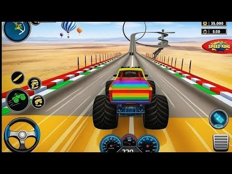 Monster Truck Mega Ramp Stunt - Epic Stunts Android Gameplay Mobile Game