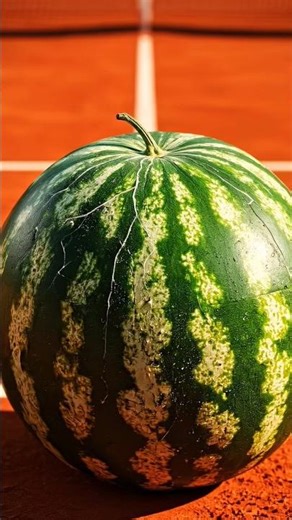 A watermelon explodes in slow motion