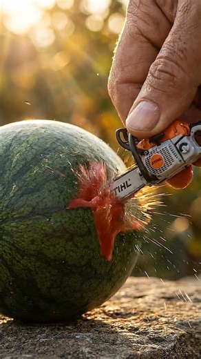 This Watermelon Didn’t Just Cut… It Exploded 😳🍉
