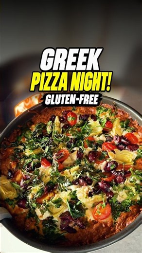 Greek Pizza with a Crispy Gluten-Free Crust! 🍕🔥