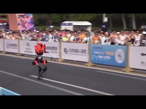 Humanoid robot runs half marathon race in Beijing faster than human world record