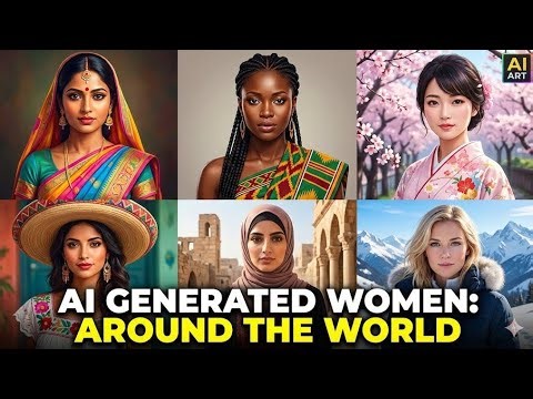 AI Generated Women From Different Countries: Midjourney Art Showcase 2025