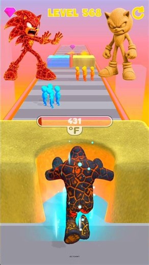 HELP! MAGMA SONIC VS LAVA & SAND CRAZIEST FIGHT! 😰🧊 LAVA 3D #SonicTheHedgehog #Sonic #Shorts
