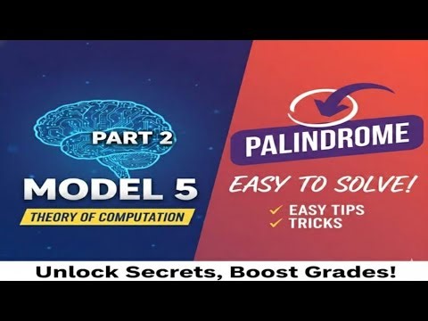 Bcs503 pyq solution module 5 part 2 turing machine problem for palindrome |edu yodha|toc Module 5