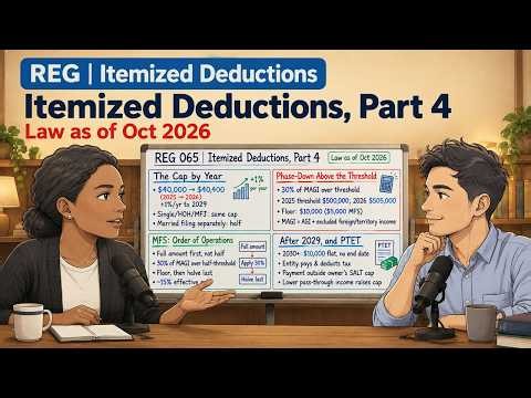 REG 065 - Itemized Deductions, Part 4 (2026 CPA Exam)