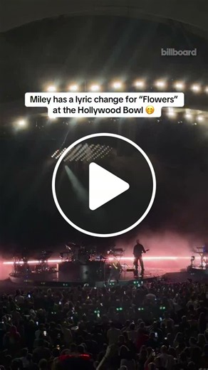 Miley Cyrus has a lyric change for "flowers" at the Hollywood Bowl - NewsBreak