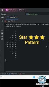 👉 Java Star Pattern Program 🔥 | Easy Trick to Print Patterns in Java (Beginner Friendly) #coding