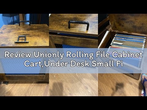 Review Unionly Rolling File Cabinet Cart,Under Desk Small Filing Cabine,Hanging File Organizer Box w