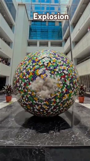 Explosion of a colored ball | Diaster | Multi colored ball