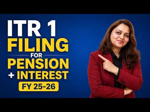 ITR1 Online filing for Pensioners AY 26-27|ITR for Senior Citizens |pension and interest income itr|
