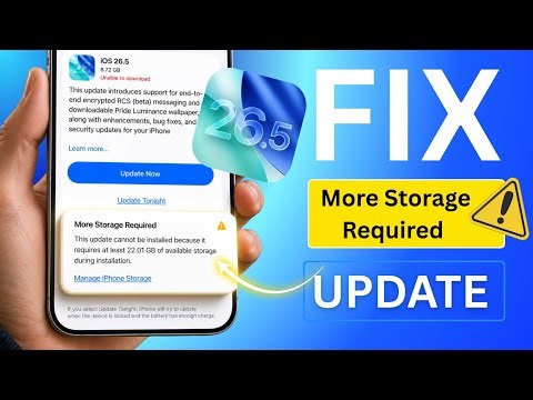 Fix iPhone Update Unable To Download And More Storage Required | iPhone Update More Storage Required