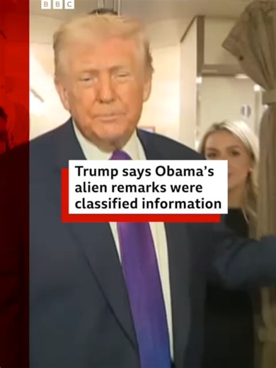 Barack Obama said in a podcast interview published on Saturday that “aliens are real, but I haven’t seen them,” though he later clarified that the chances Earth has been visited by aliens are “low.” #Aliens #BarackObama #UFO #Extraterrestrial #DonaldTrump #BBCNews