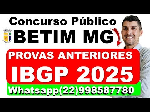 Concurso BETIM 2026 | Banca IBGP | Professor Romilton Júnior | Provas anteriores da Banca IBGP 2025