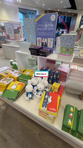 literally screaming when i saw this!!! loveee miffy and it’s always so hard to find in canada, but indigo now has miffy blind boxes, notebooks and pens!!! this was located at yorkdale mall in north york 🥰 #toronto #shopping #miffy #torontotiktok #yorkdale
