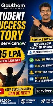 Student Success Story #servicenowdeveloper #servicenowtraining #servicenow #Srinivassunkara