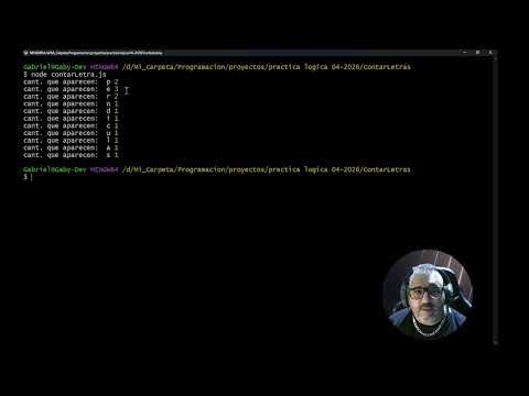 Ejercicio Logica de programación contando Letras con Javascript