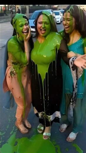 beautiful women gunged. love gunged. #gunge #gunged #slimed #messy #green #highheels