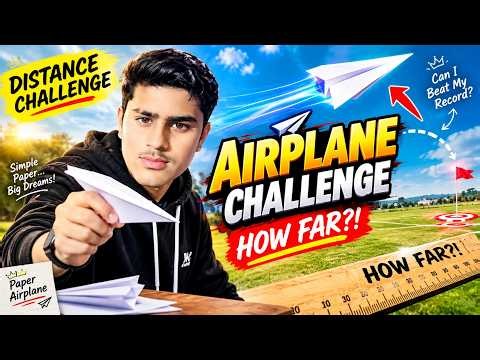 I Made a Paper Airplane… HOW FAR CAN IT FLY?! ✈️😱 | Distance Challenge