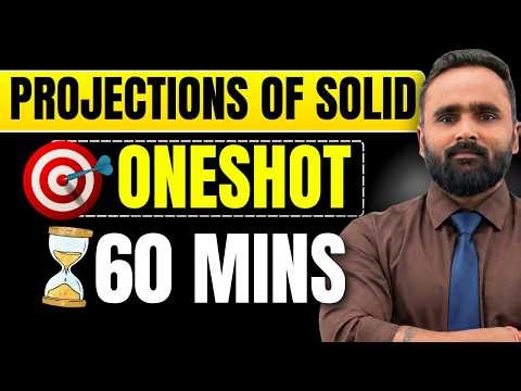Projections of Solids |Engineering Graphics |Oneshot|Pradeep Giri Sir