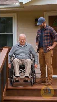 He Built an Amazing Wheelchair Ramp for This Home! 🏡♿ #DIY #Build