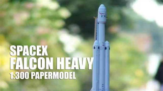 SpaceX Falcon Heavy papercraft model – incredible showcase