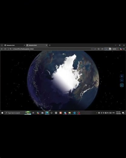Earth and Moon Orbit Animation | HTML, CSS & JavaScript