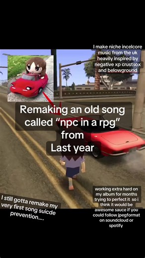 It was an old instrumental cover i made last year but that time i just took the instrumentals, people liked it but i can never have pride in something i didnt make #incelcore #nxp #crustsox #belowground