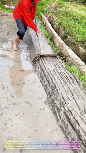 Satisfying Farm Innovation: Watch a Clever Tool Transform Muddy Ridges in One Sweep! 🌾🛠️↓