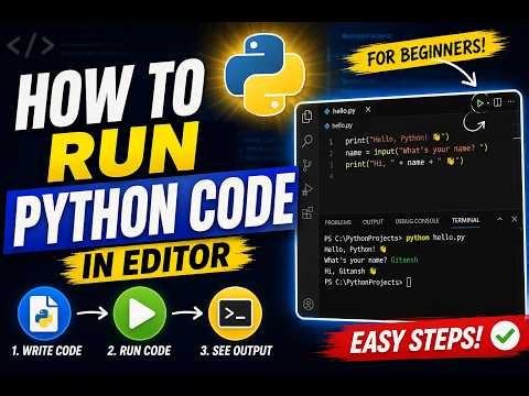 🐍 How to Run Python Code in VS Code | Python for Beginners