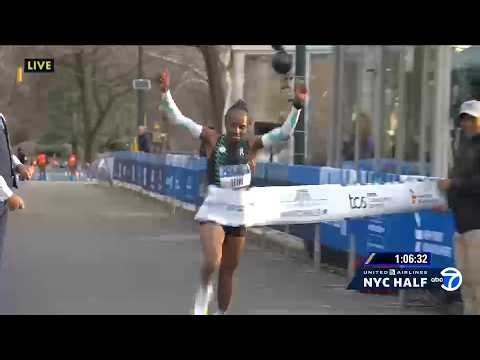 Record setting finish in the women's Half Marathon