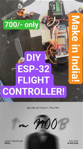 [DIY] First Flight with ESP-32 Flight controller! #3d #arduino #3danimation #drone