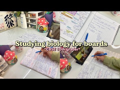 Study biology for boards | CBSE 10th grader| STUDY VLOG with motivation | aesthetic 🩷🌸|