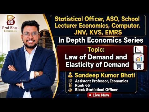 Law of Demand & Elasticity of Demand Part-1 | Statistical Officer | Computor | ASO | School Lecturer