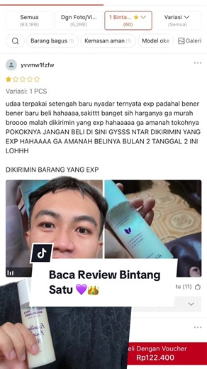 Kita baca yuk review bintang satu dari rice toner viral FFY @Finally Found You ! 💜👀👑✨ #kerajaanglowing #finallyfoundyou #belilokal #toner #tonerviral