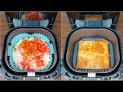 Viral Recipes in AIR FRYER 🍟 Popcorn in AIR FRYER 🍿 Maggi 🍜 Easy Snacks + Pizza + Egg | Arzina