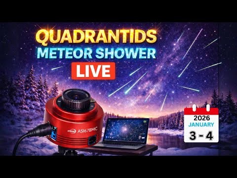 Quadrantids Meteor Shower LIVE 🔴 | Real-Time Capture with ZWO ASI678MC